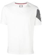 Moncler Gamme Bleu Logo Patch T-shirt, Men's, Size: Small, White, Cotton