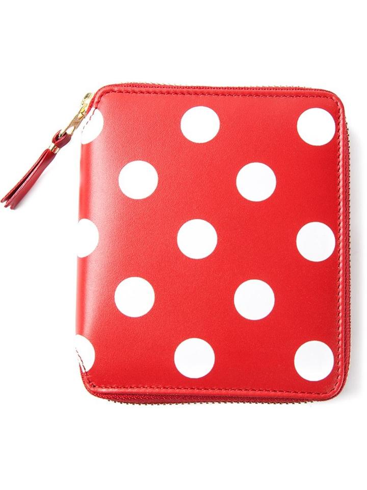 Comme Des Garcons Wallet Polka Dots Zip Around Wallet