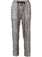 Forte Forte Leopard Print Striped Trousers - Black