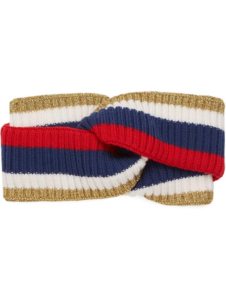 Gucci Sylvie Web Wool Headband - White