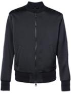 Neil Barrett - Printed Back Bomber Jacket - Men - Polyester/spandex/elastane - S, Black, Polyester/spandex/elastane