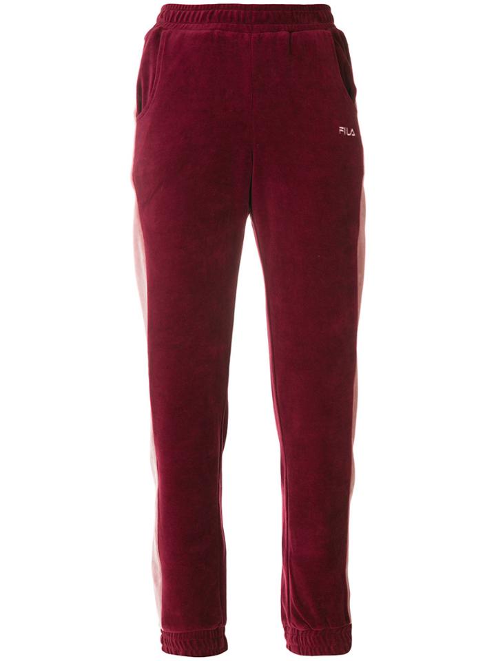 Fila Track Pants With Side Band - Pink & Purple