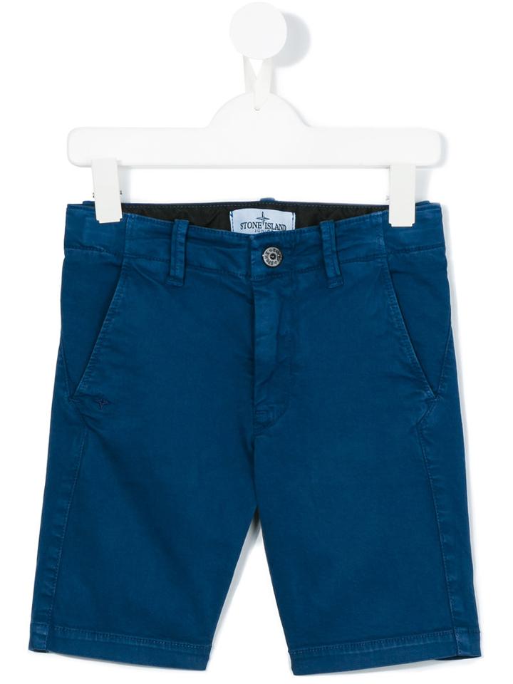 Stone Island Junior - Classic Shorts - Kids - Cotton/spandex/elastane - 8 Yrs, Boy's, Blue