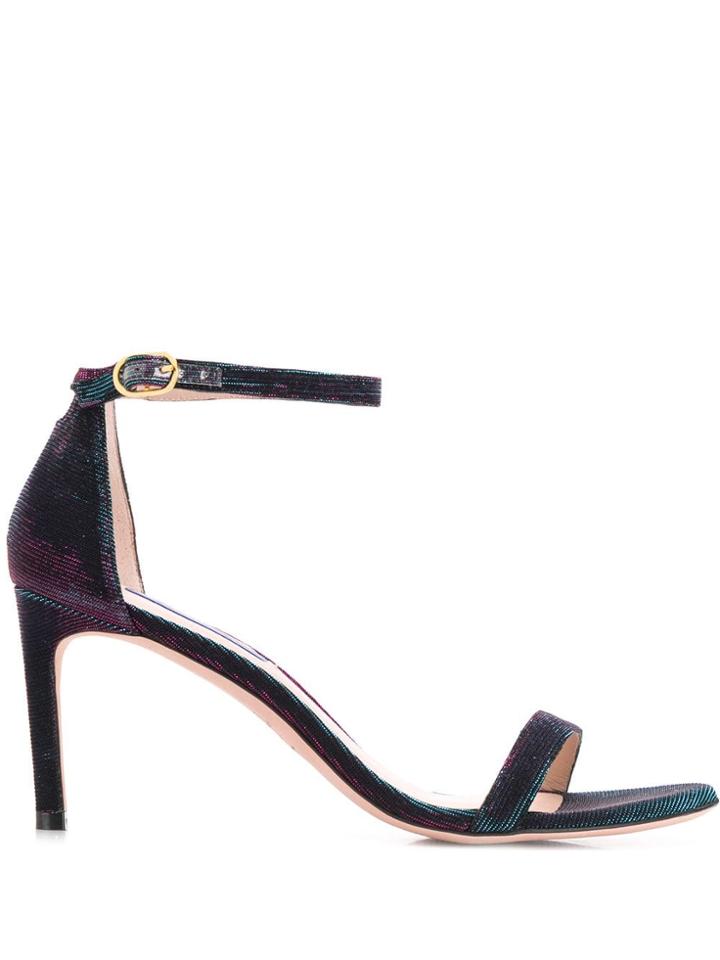 Stuart Weitzman Iridescent Stiletto Sandals - Blue