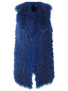Numerootto Long Gilet, Women's, Size: 42, Blue, Raccoon Dog