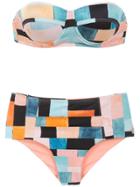 Brigitte Sleeveless Bikini Set - Multicolour