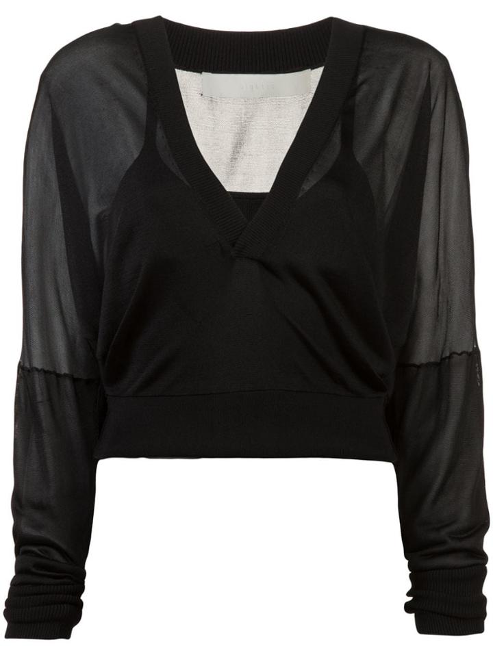 Dion Lee Layered Lightweight Sweater - Black