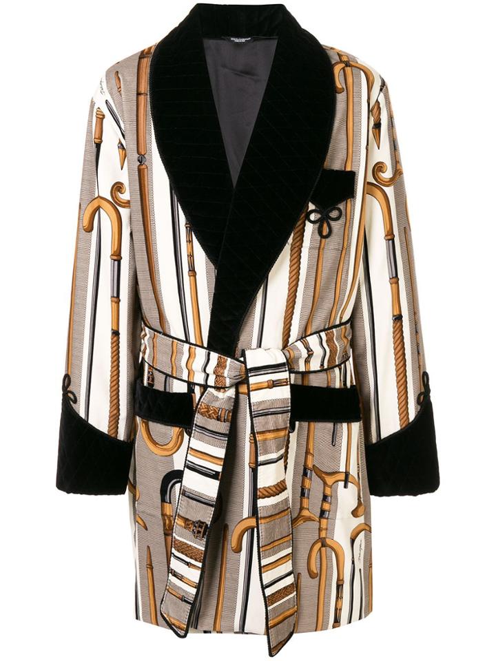 Dolce & Gabbana Coat With Belt - White