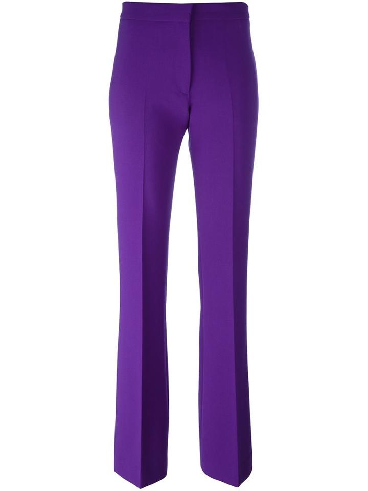 Victoria Victoria Beckham Tailored Trousers, Women's, Size: 10, Pink/purple, Nylon/spandex/elastane/virgin Wool