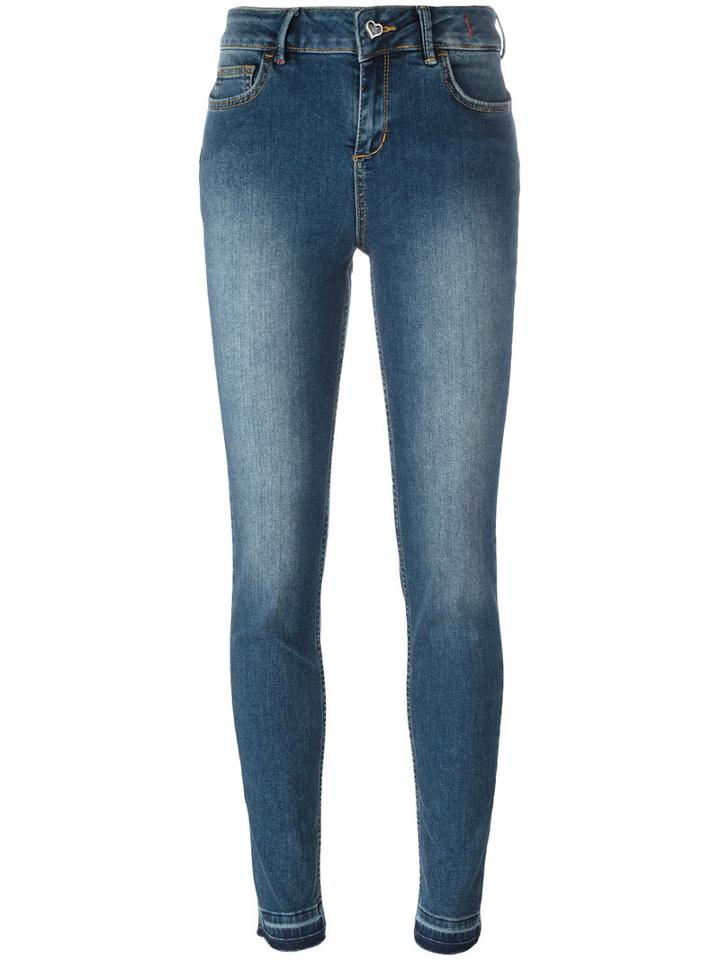Twin-set High-rise Skinny Jeans, Women's, Size: 27, Blue, Cotton/spandex/elastane