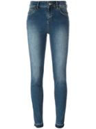 Twin-set High-rise Skinny Jeans, Women's, Size: 27, Blue, Cotton/spandex/elastane