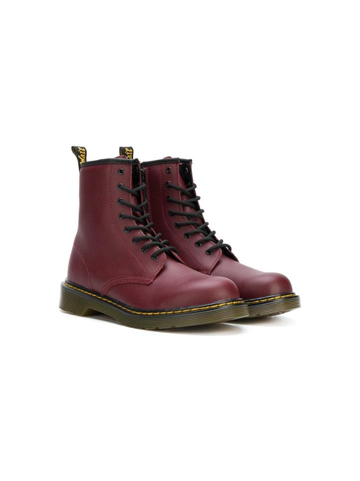 Dr Martens Kids Teen Lace-up Boots - Red
