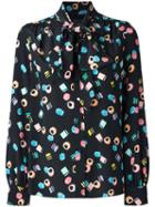 Marc Jacobs Licorice Tie-neck Blouse, Women's, Size: 4, Black, Silk