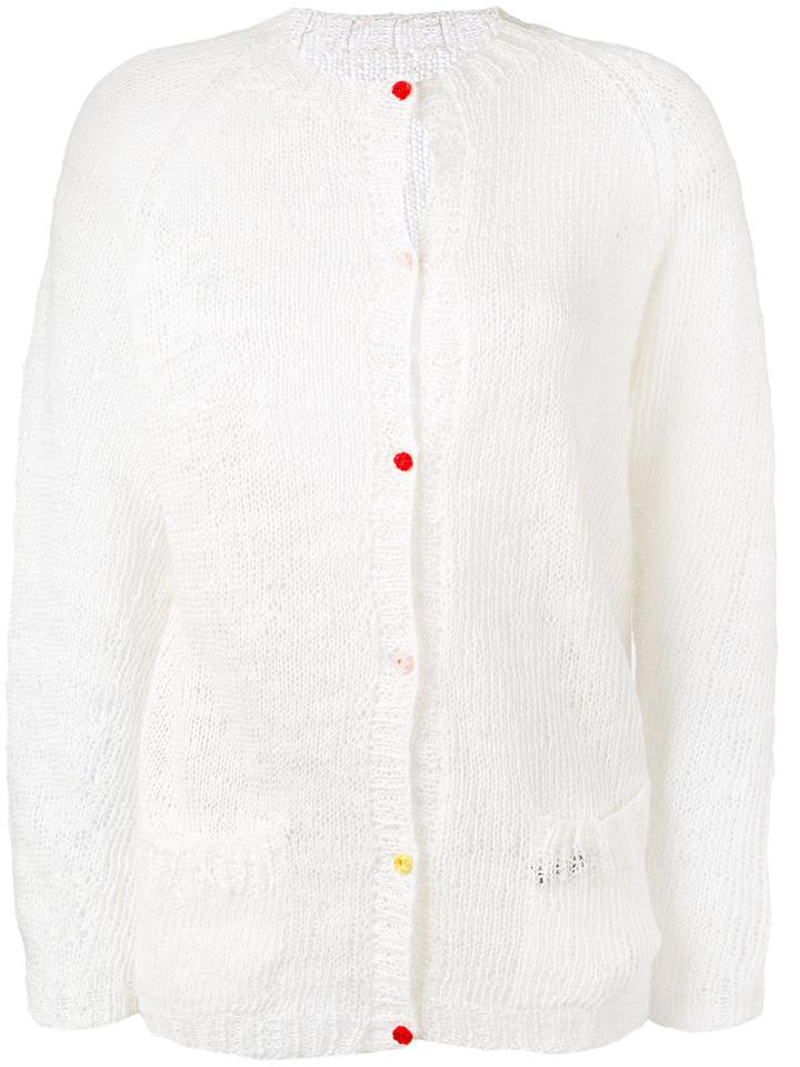 Daniela Gregis - Knitted Cardigan - Women - Linen/flax - One Size, White, Linen/flax
