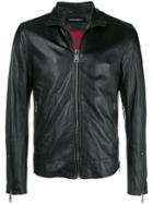 Dolce & Gabbana Zipped Leather Jacket - Black