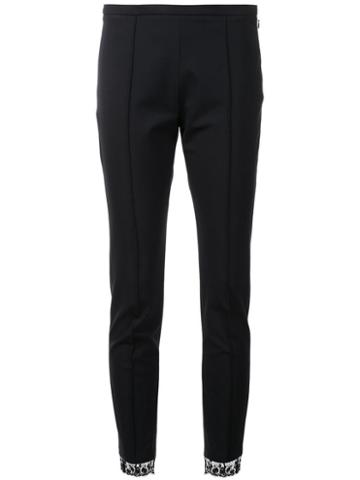 Sharon Wauchob Lace Detail Skinny Trousers, Women's, Size: 38, Black, Viscose/spandex/elastane
