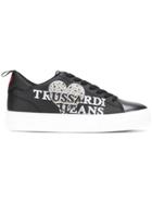 Trussardi Jeans Logo Print Sneakers - Black