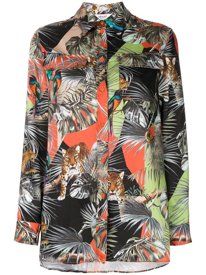 Blugirl Jungle Print Oversized Shirt - Multicolour