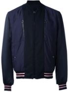 Lanvin Classic Bomber Jacket, Men's, Size: 52, Black, Polyamide/viscose/wool