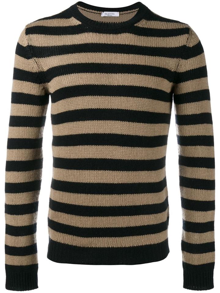 Valentino Striped Jumper - Black