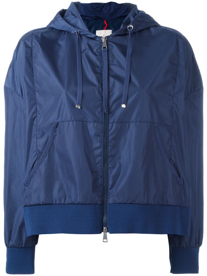 Moncler Comte Cropped Jacket, Women's, Size: 1, Blue, Nylon