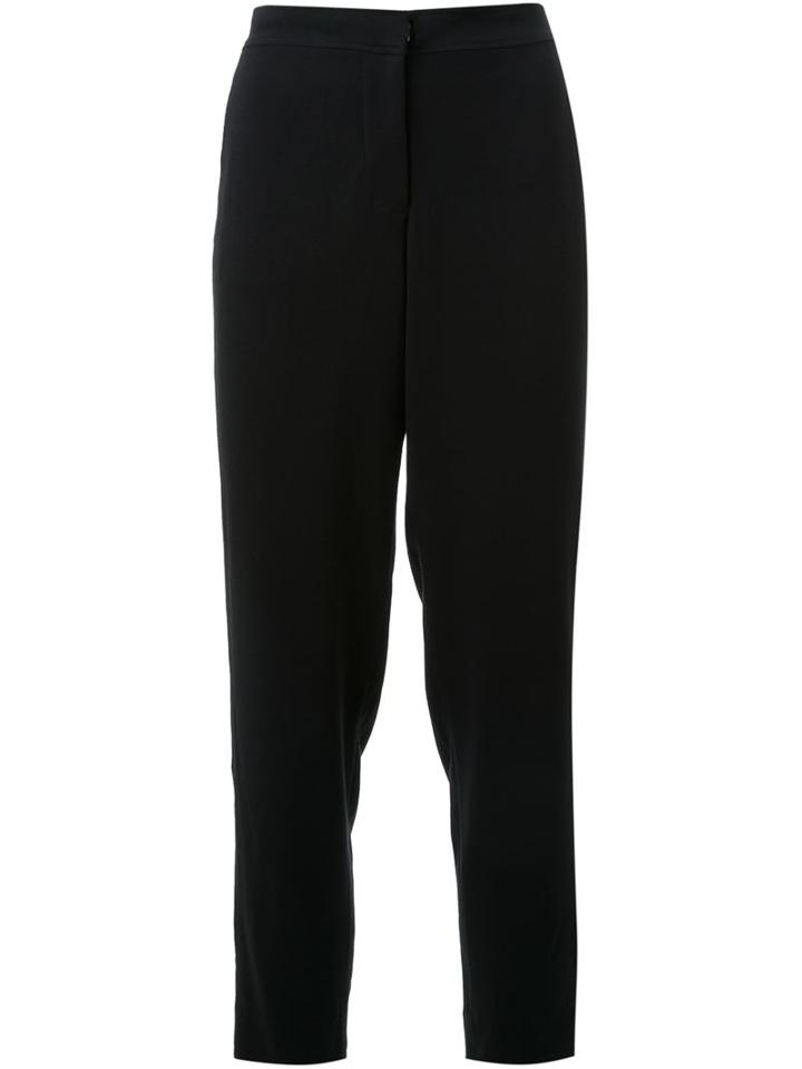 Megan Park Tailored Crepe Trousers, Women's, Size: 12, Black, Polyester/spandex/elastane/rayon