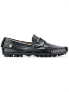 Dolce & Gabbana Perforated Driving Shoe Loafers - Black