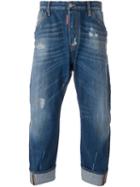 Dsquared2 Workwear Jeans, Men's, Size: 46, Blue, Cotton/calf Leather/polyester