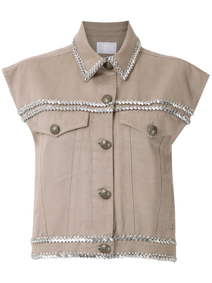 Andrea Bogosian Paiva Embellished Vest - Neutrals