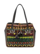 Etro Bead Embroidered Tote - Brown