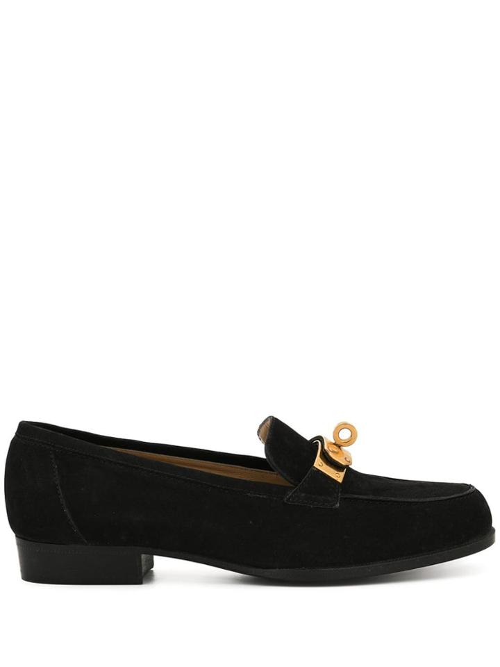 Hermès Pre-owned Kelly Motif Loafers - Black