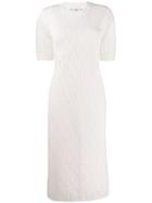 Fendi Loungette Logo Pattern Dress - White