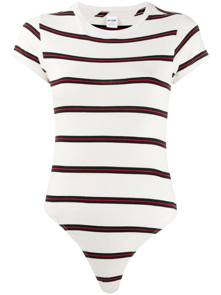 Re/done Striped Body - White