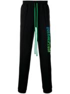 Styland Printed Track Pants - Black
