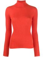 Snobby Sheep Ribbed Knit Sweater - Orange