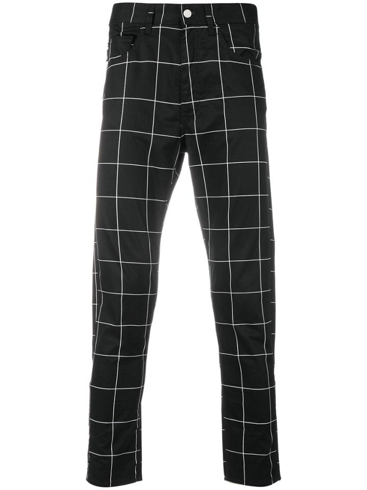 Love Moschino Checked Trousers - Black