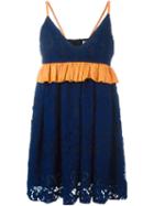 Msgm Crochet Dress, Women's, Size: 42, Blue, Cotton/polyamide/polyester