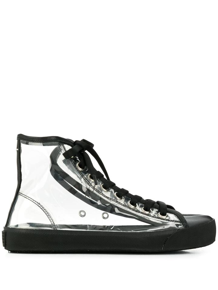 Maison Margiela Transparent Tabi High-top Sneakers - Black