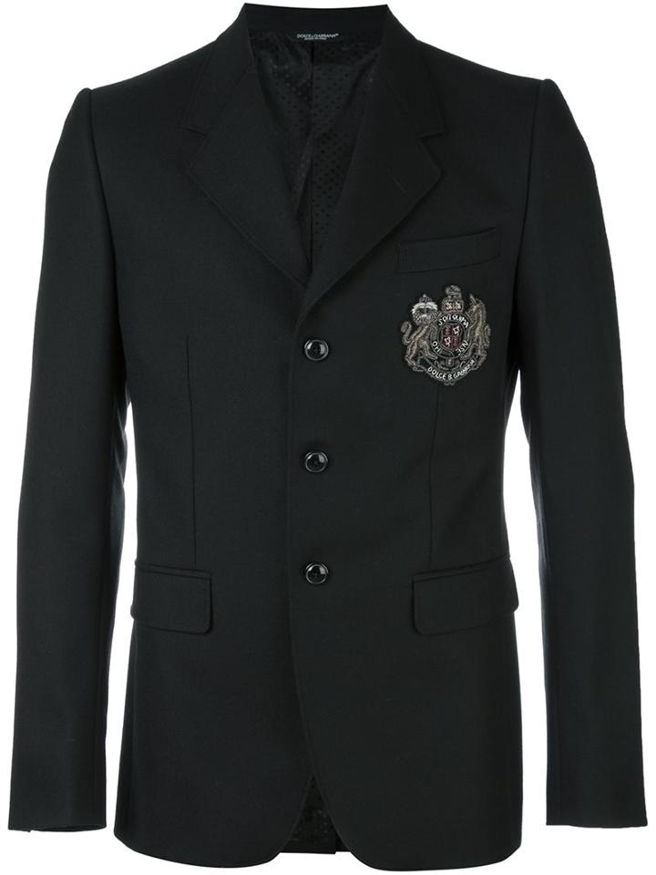 Dolce & Gabbana Crest Patch Blazer