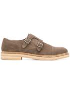 Eleventy Buckle Loafers - Brown