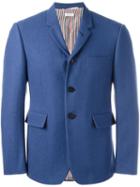 Thom Browne Buttoned Blazer Jacket, Men's, Size: Xs, Blue, Cupro/wool