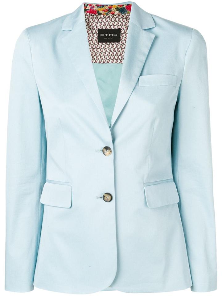 Etro Poplin Blazer - Blue