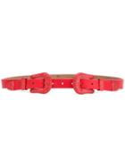 B-low The Belt Western Double Buckle Belt - Red