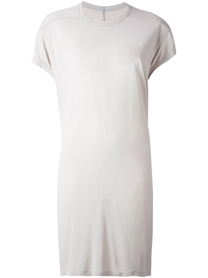 Rick Owens Long Length T-shirt, Women's, Size: 40, Nude/neutrals, Viscose/silk