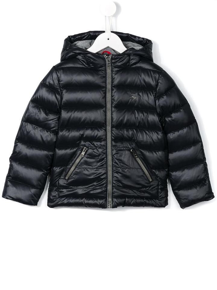 Fay Kids Hooded Padded Jacket, Boy's, Size: 10 Yrs, Blue