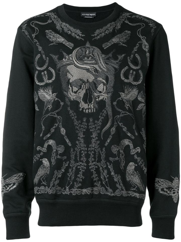 Alexander Mcqueen Treasure Skull Sweatshirt - Black