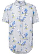 Drumohr - Printed Shirt - Men - Linen/flax - Xl, Blue, Linen/flax