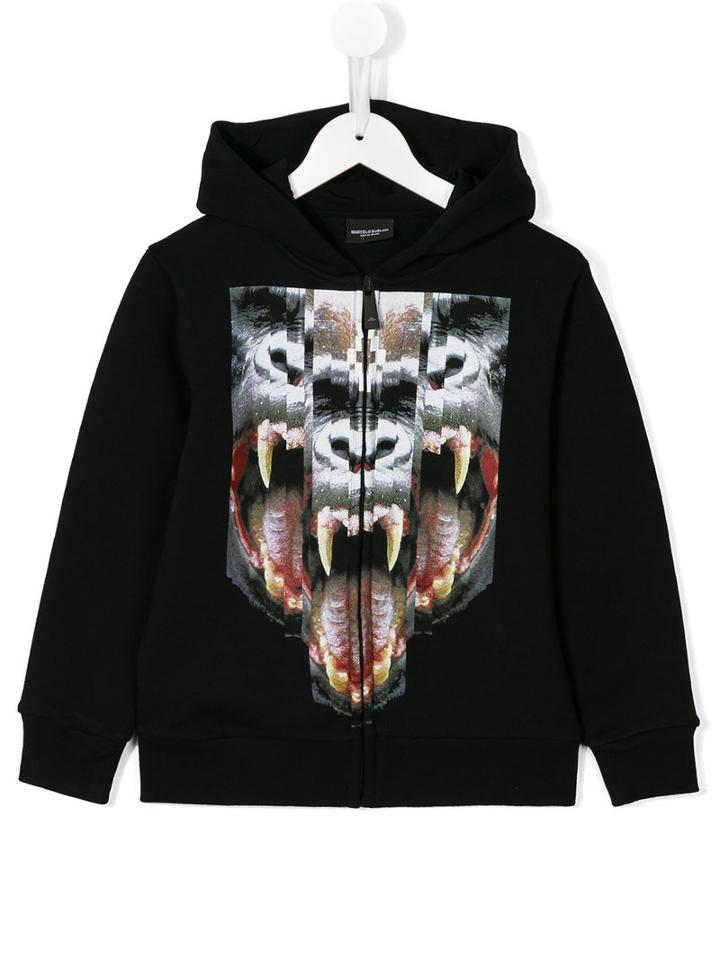 Marcelo Burlon County Of Milan Kids Printed Hoodie, Size: 8 Yrs, Black