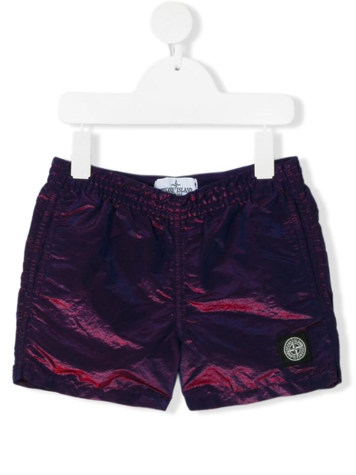 Stone Island Junior - Classic Swim Shorts - Kids - Polyamide/polyester - 4 Yrs, Pink/purple