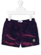 Stone Island Junior - Classic Swim Shorts - Kids - Polyamide/polyester - 4 Yrs, Pink/purple